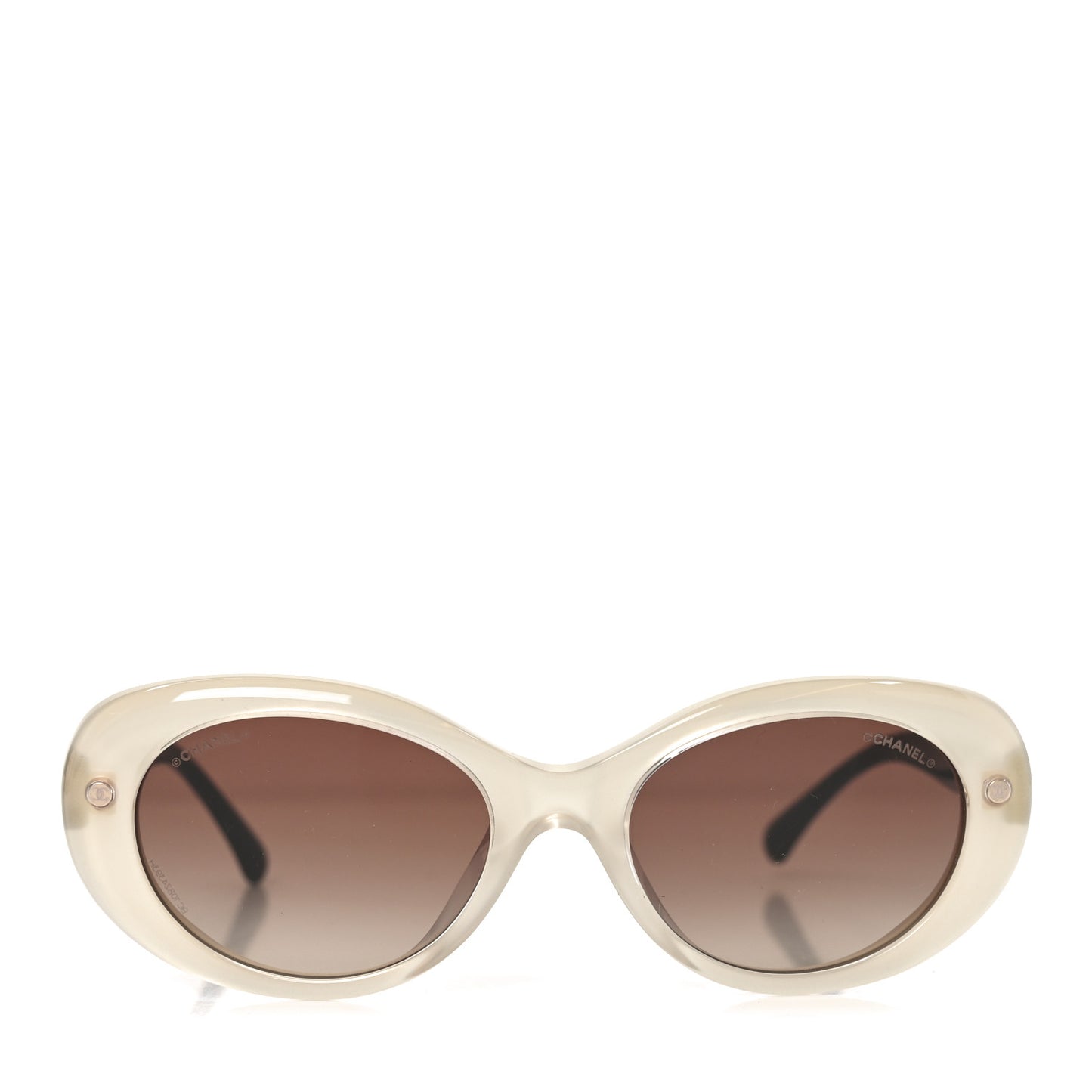 Acetate Oval Sunglasses 71731A Ivory Pink