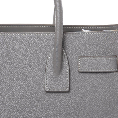 Saint Laurent Grained Calfskin Topstich Baby Sac De Jour Fog 12 of 15