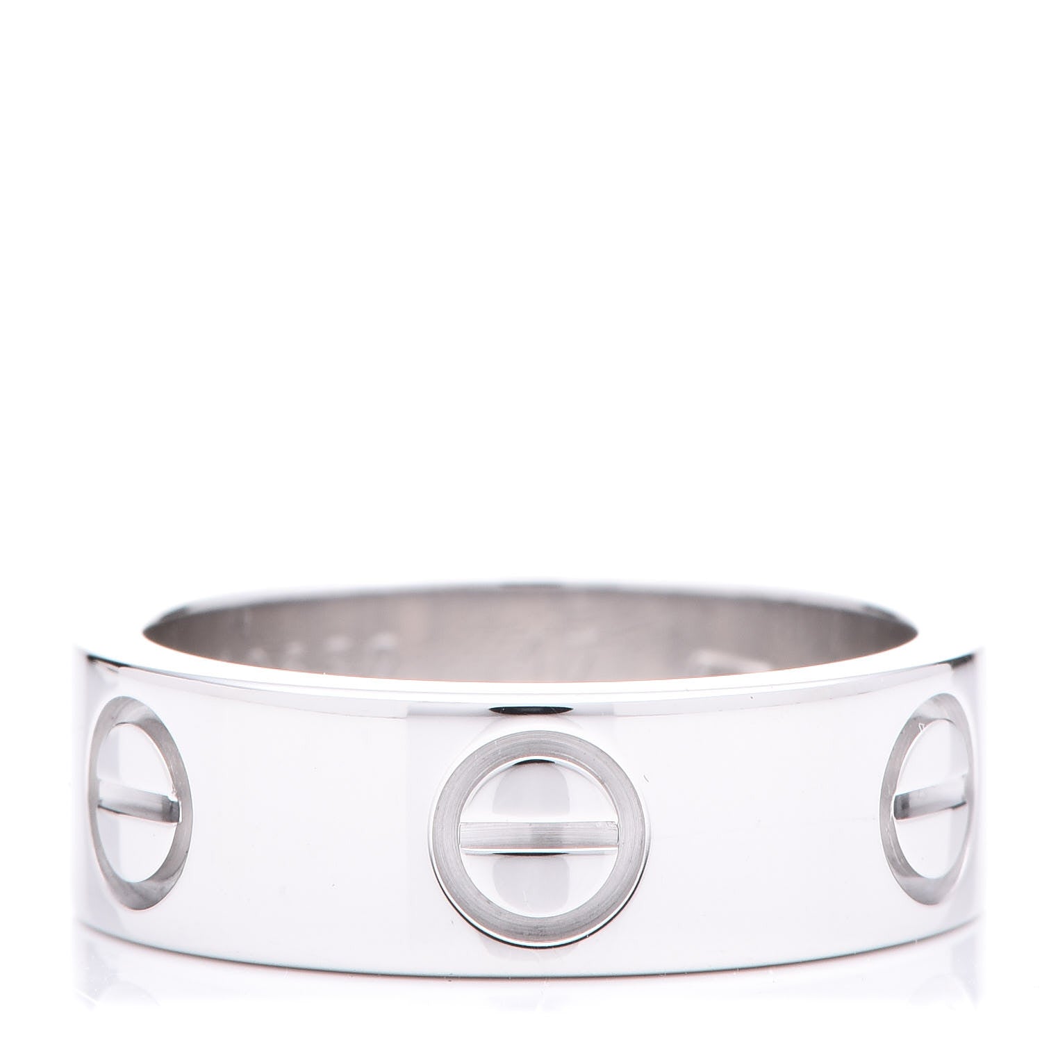 Cartier 18K White Gold 5.5mm LOVE Ring 47 4 1 of 5