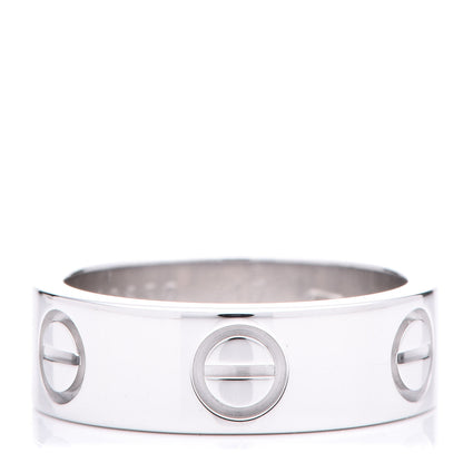Cartier 18K White Gold 5.5mm LOVE Ring 47 4 1 of 5