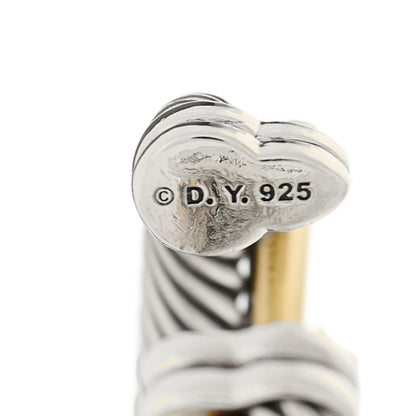 David Yurman Sterling Silver 18K Yellow Gold 5mm Crossover Cuff Bracelet 3 of 3
