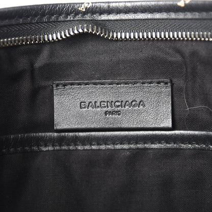 Balenciaga Agneau Allover Logo Pouch Black 5 of 9