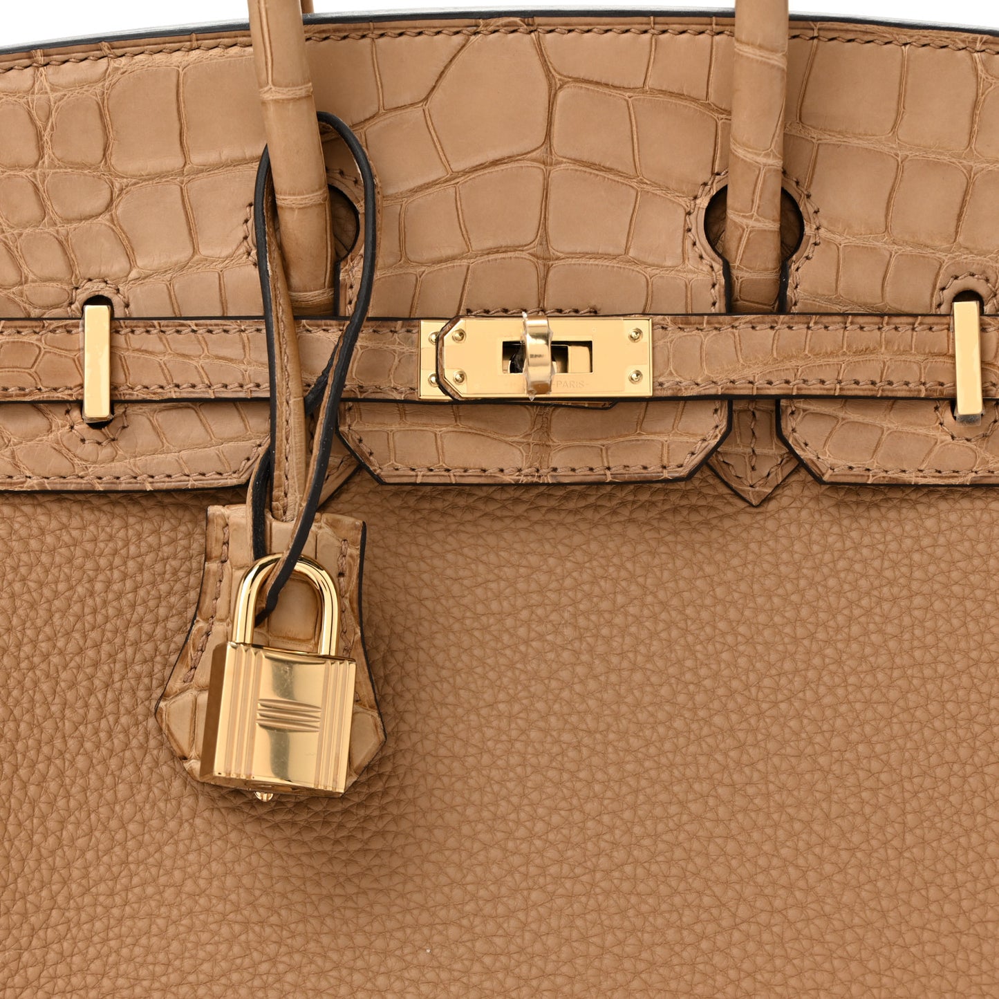 Togo Matte Alligator Birkin Touch 25 Chai