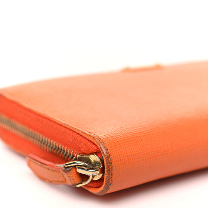 Fendi Vitello Elite Zip Around Wallet Arancio 9 of 14