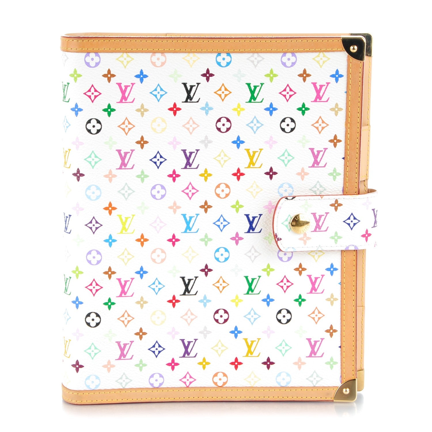 Louis Vuitton Monogram Multicolor Large Ring Agenda Cover White 1 of 7
