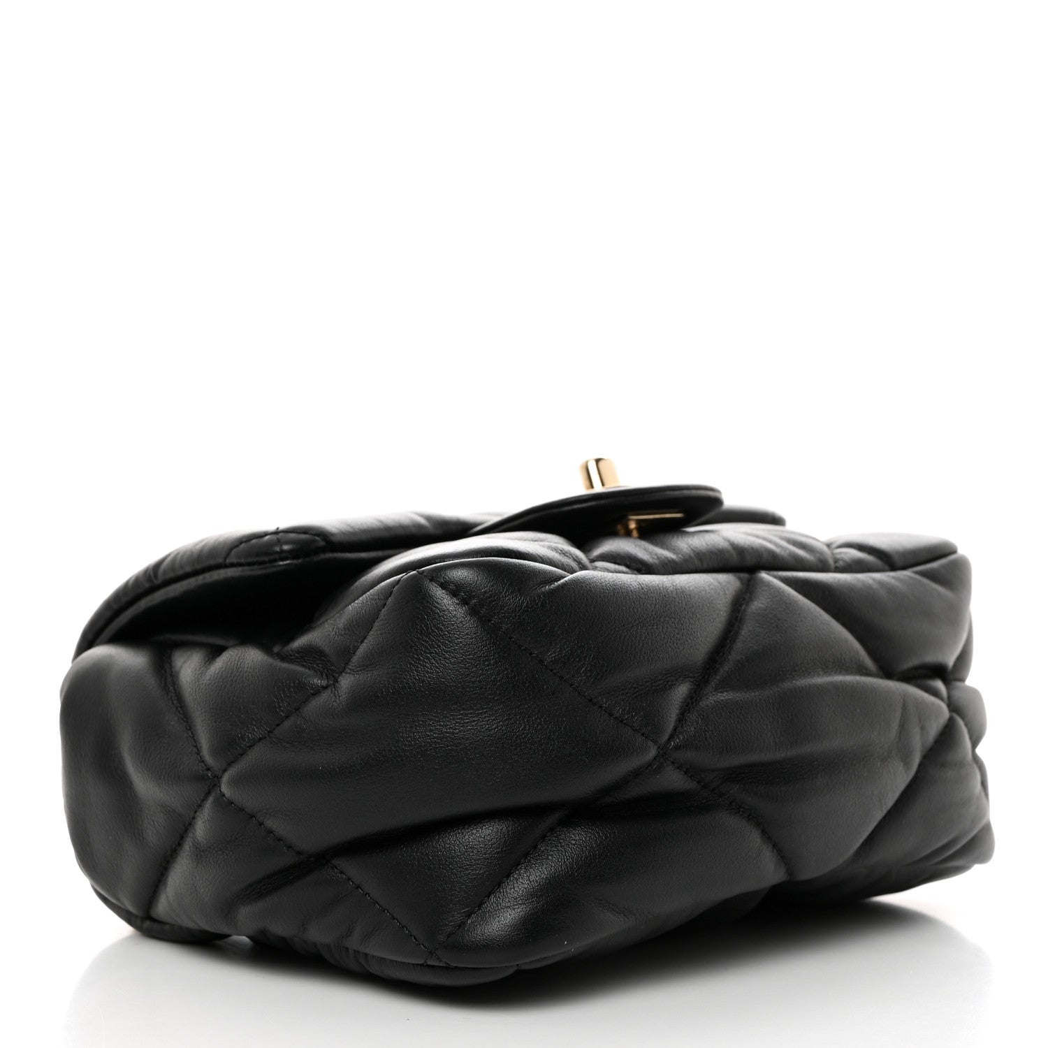 Chanel Calfskin Quilted Mini Square Bubbly Flap Black 4 of 10