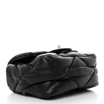 Chanel Calfskin Quilted Mini Square Bubbly Flap Black 4 of 10