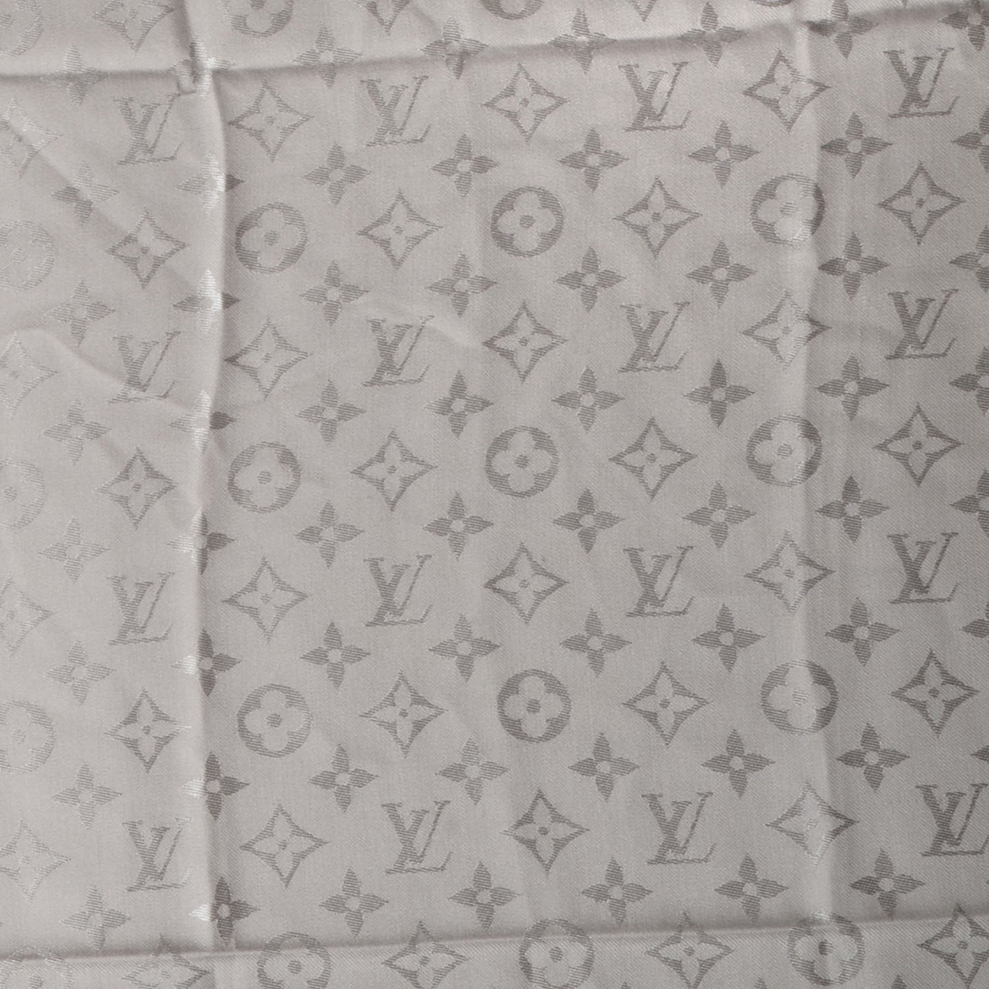 Silk Wool Monogram Shawl Beige