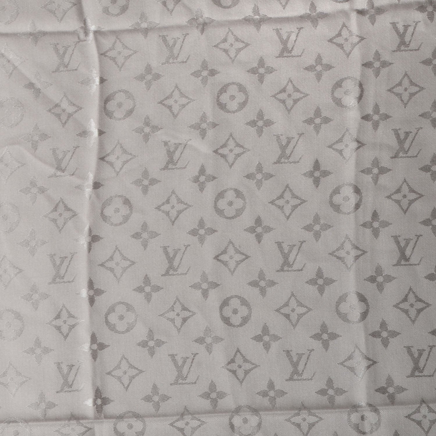 Louis Vuitton Silk Wool Monogram Shawl Beige 1 of 4