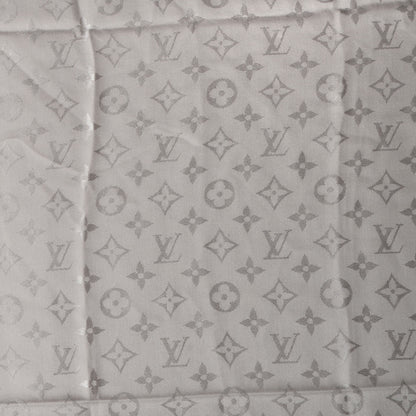Louis Vuitton Silk Wool Monogram Shawl Beige 1 of 4