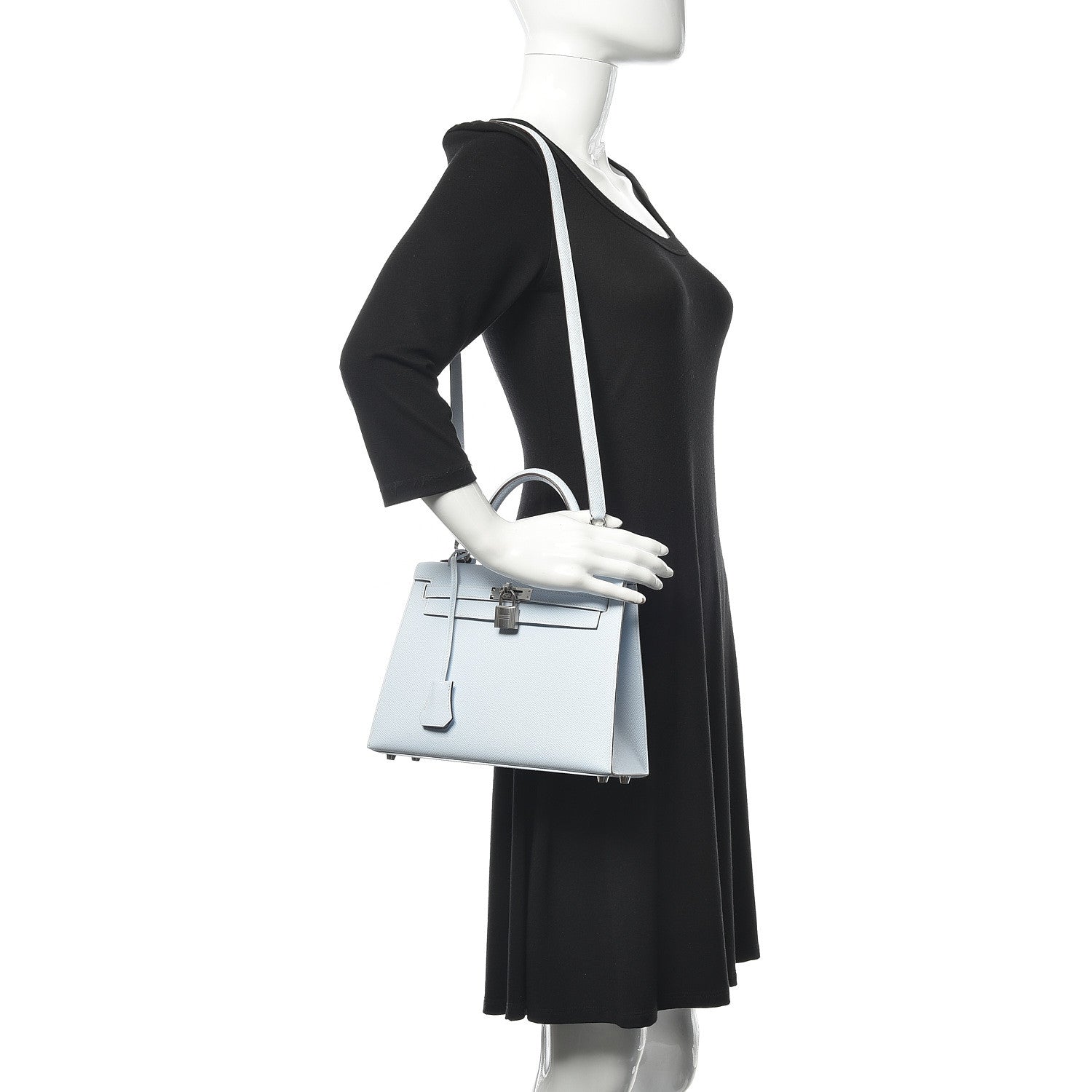 Hermes Epsom Kelly Sellier 25 Bleu Brume 2 of 32
