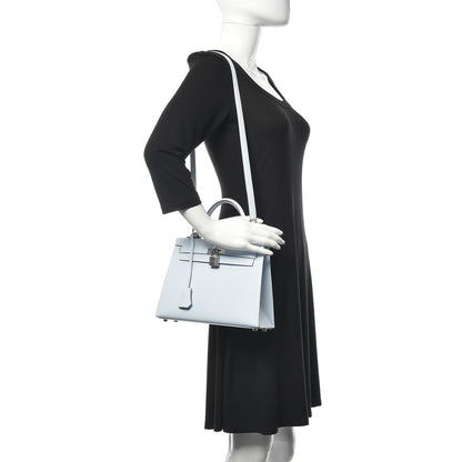 Hermes Epsom Kelly Sellier 25 Bleu Brume 2 of 32