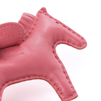 Hermes Milo Lambskin Grigri Rodeo Horse Bag Charm PM Rose Azalee 3 of 4