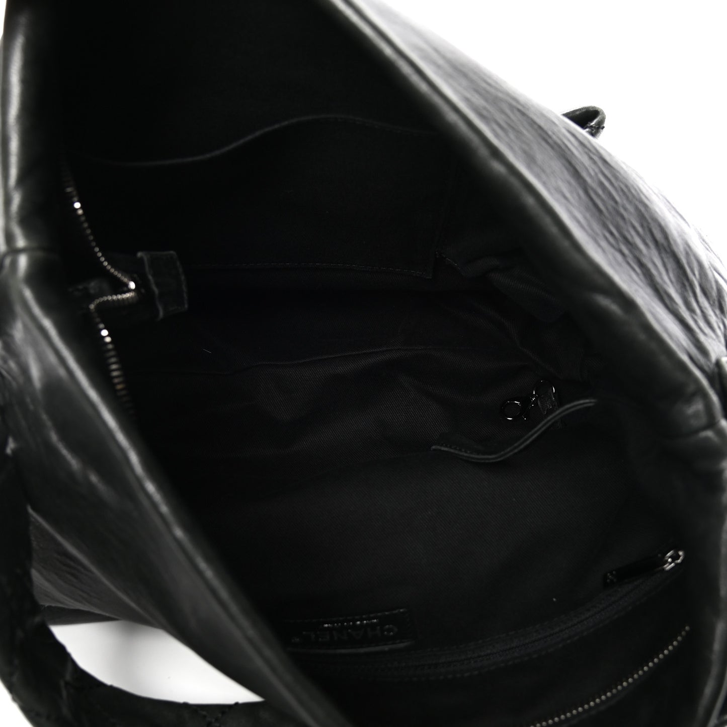 Lambskin Quilted 8 Knots Hobo Black