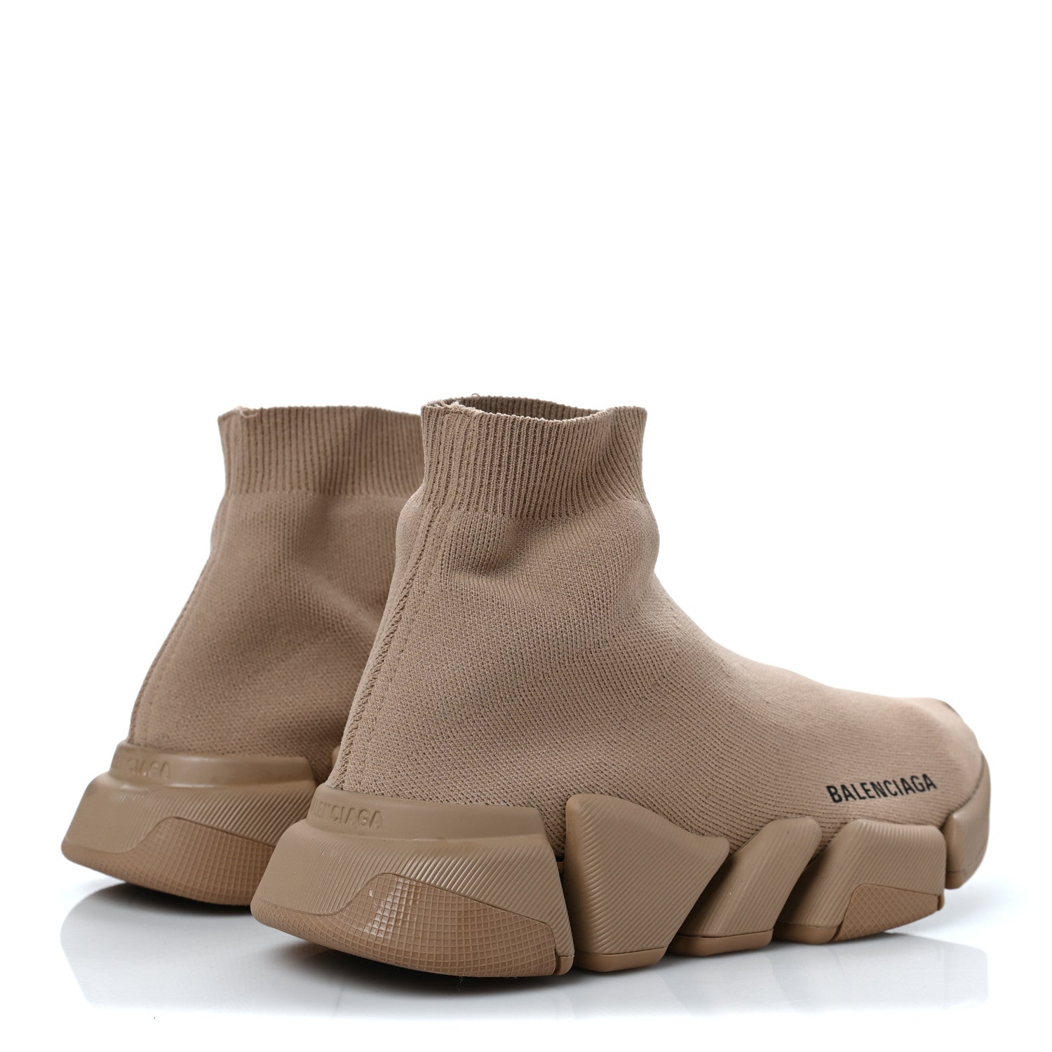 Balenciaga Technical 3D Recycled Knit Womens Speed 2.0 Sneakers 38 Monocolor Beige 4 of 10