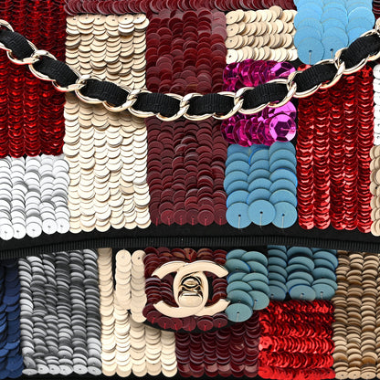Chanel Sequin Medium Double Flap Multicolor 8 of 10