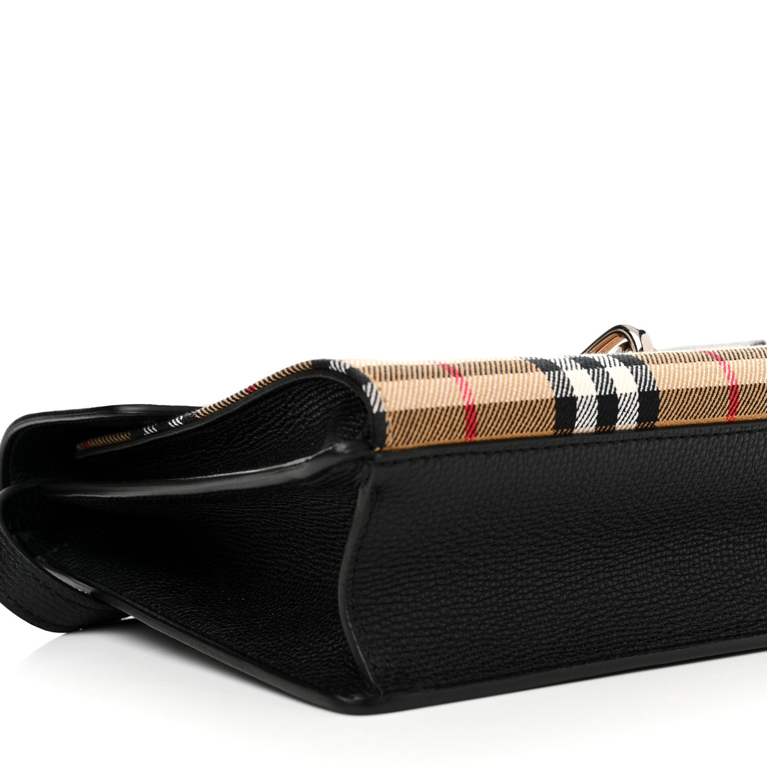 Burberry Derby Calfskin Vintage Check Small Macken Crossbody Bag Black 9 of 10