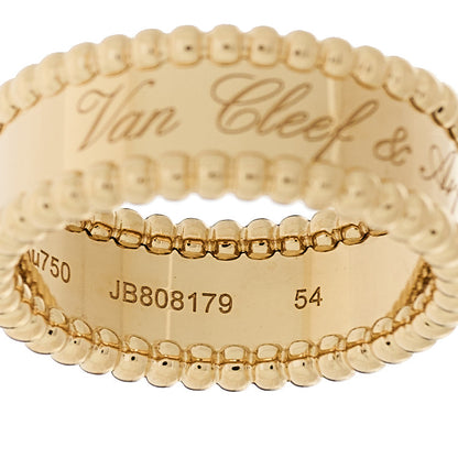 Van Cleef & Arpels 18K Yellow Gold Perlee Signature Ring 54 7 4 of 6