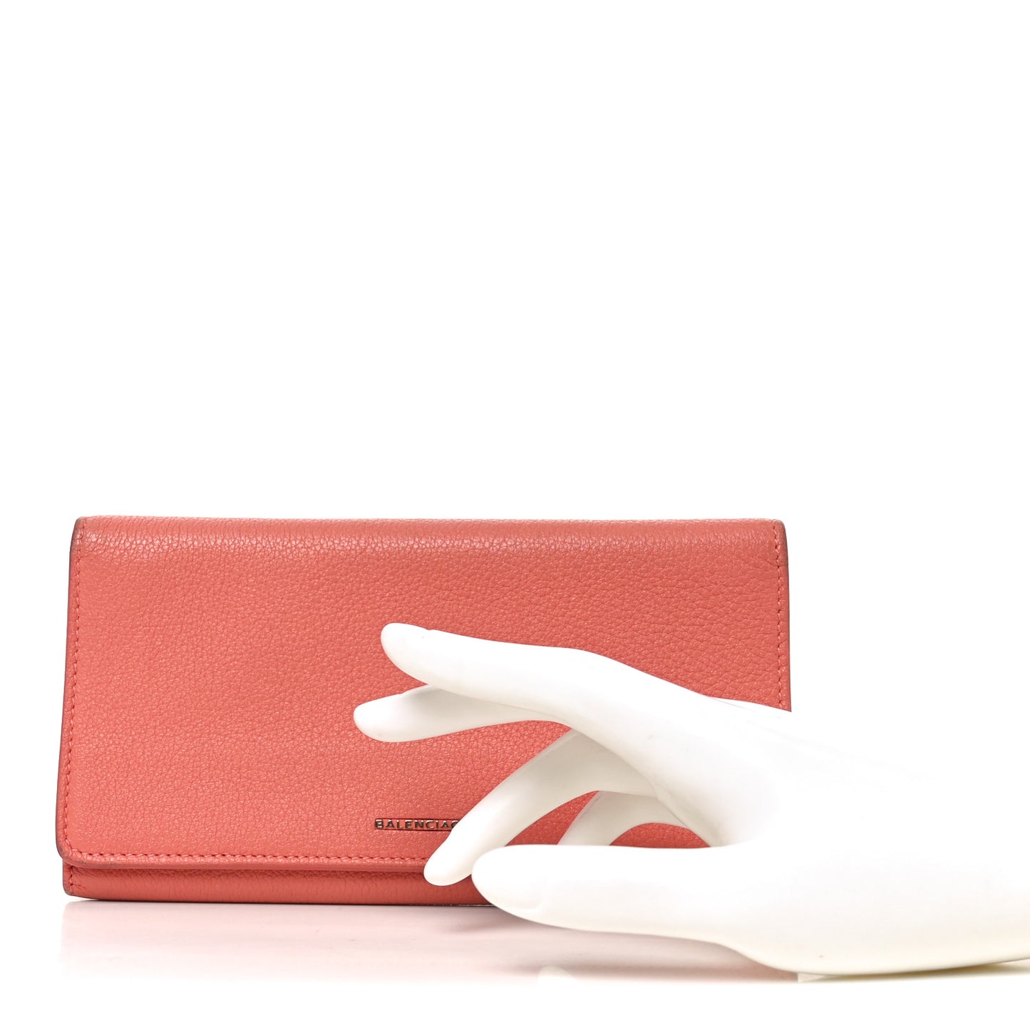Grained Calfskin Essential Money Wallet Rose Jaipur
