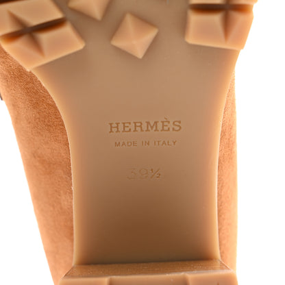 Hermes Suede Goatskin Womens Foch 60 Pumps 39.5 Naturel 6 of 9