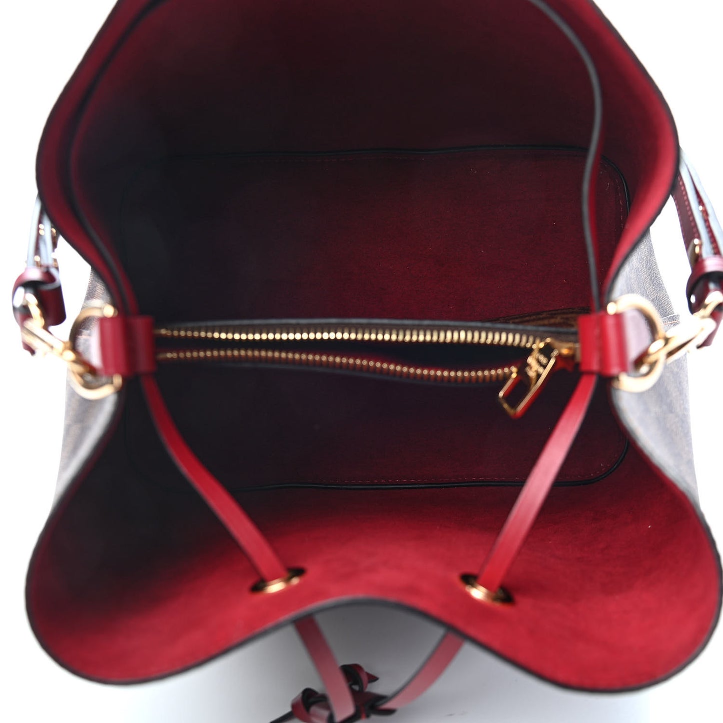Damier Ebene Neonoe MM Cherry Berry
