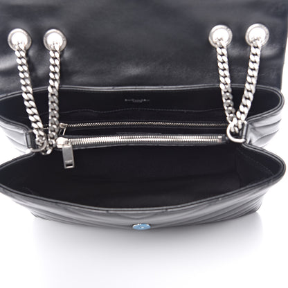 Saint Laurent Calfskin Y Quilted Monogram Medium Loulou Chain Satchel Black 5 of 11