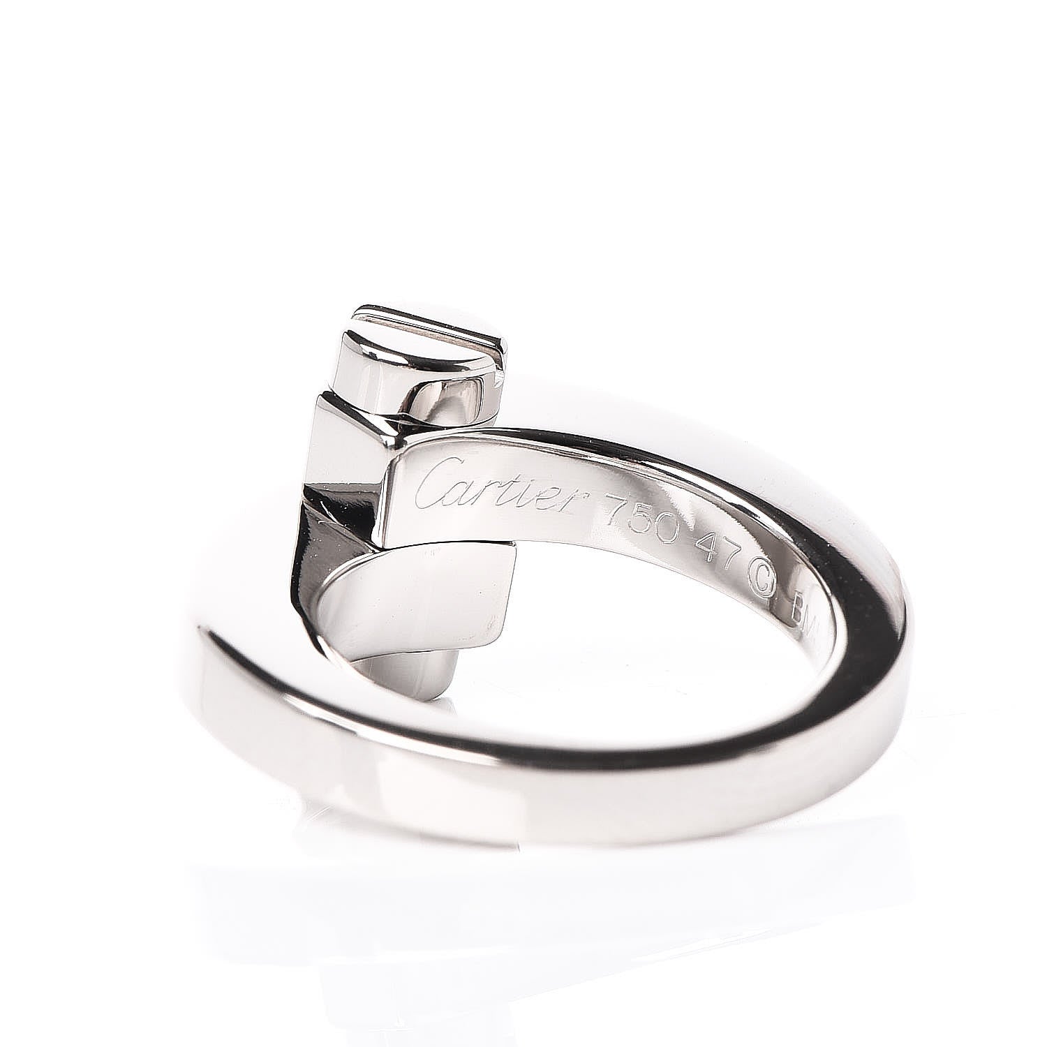 Cartier 18K White Gold Menotte Ring 47 4 6 of 6