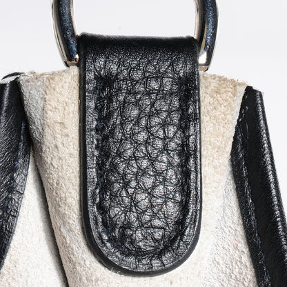 Hermes Taurillon Clemence Evelyne GM Blanc Noir 7 of 17