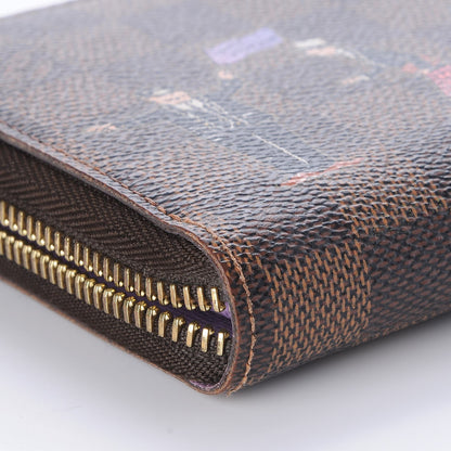 Louis Vuitton Damier Ebene Illustre Zippy Wallet Violet 8 of 11