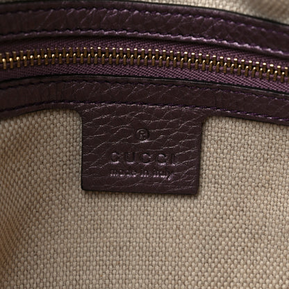 Gucci Metallic Pebbled Calfskin Small Soho Bowler Purple 6 of 12