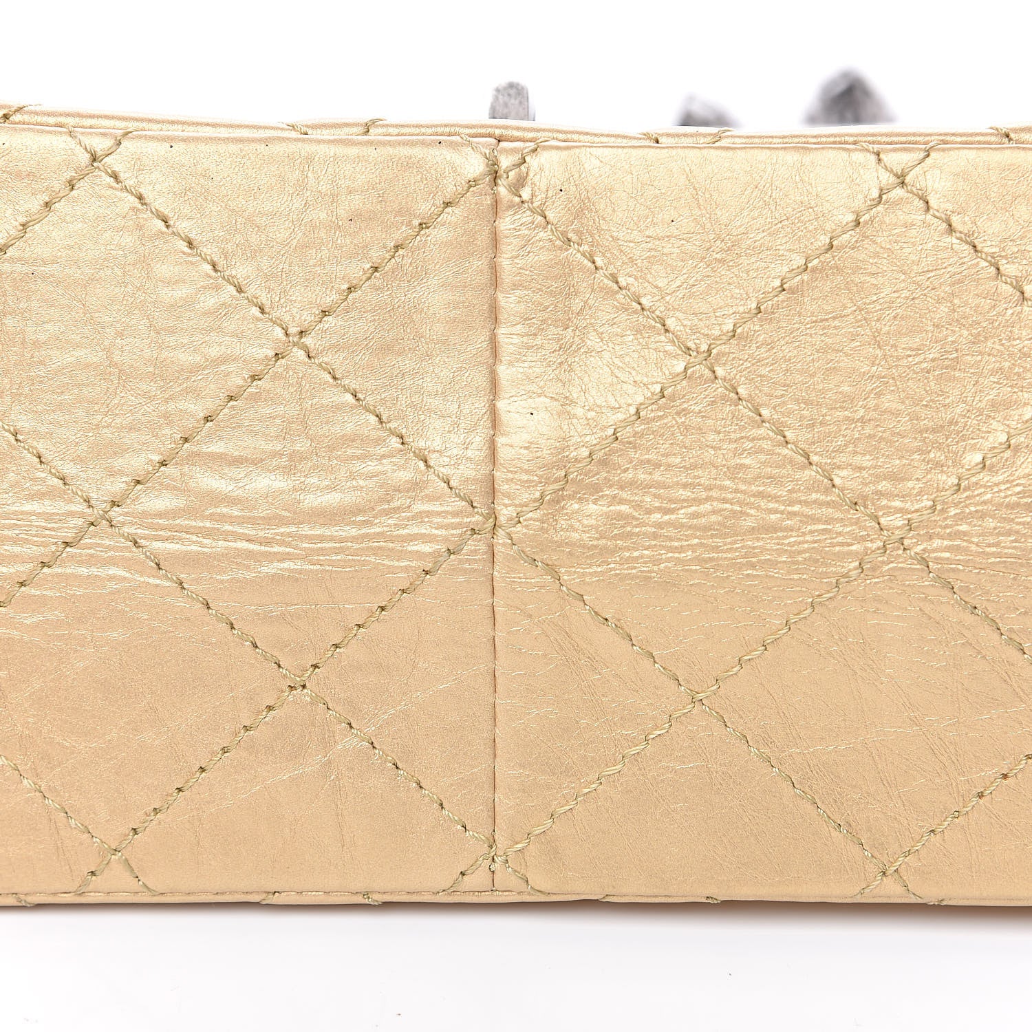 Chanel Metallic Aged Calfskin Quilted 2.55 Reissue 227 Flap Gold 10 of 13