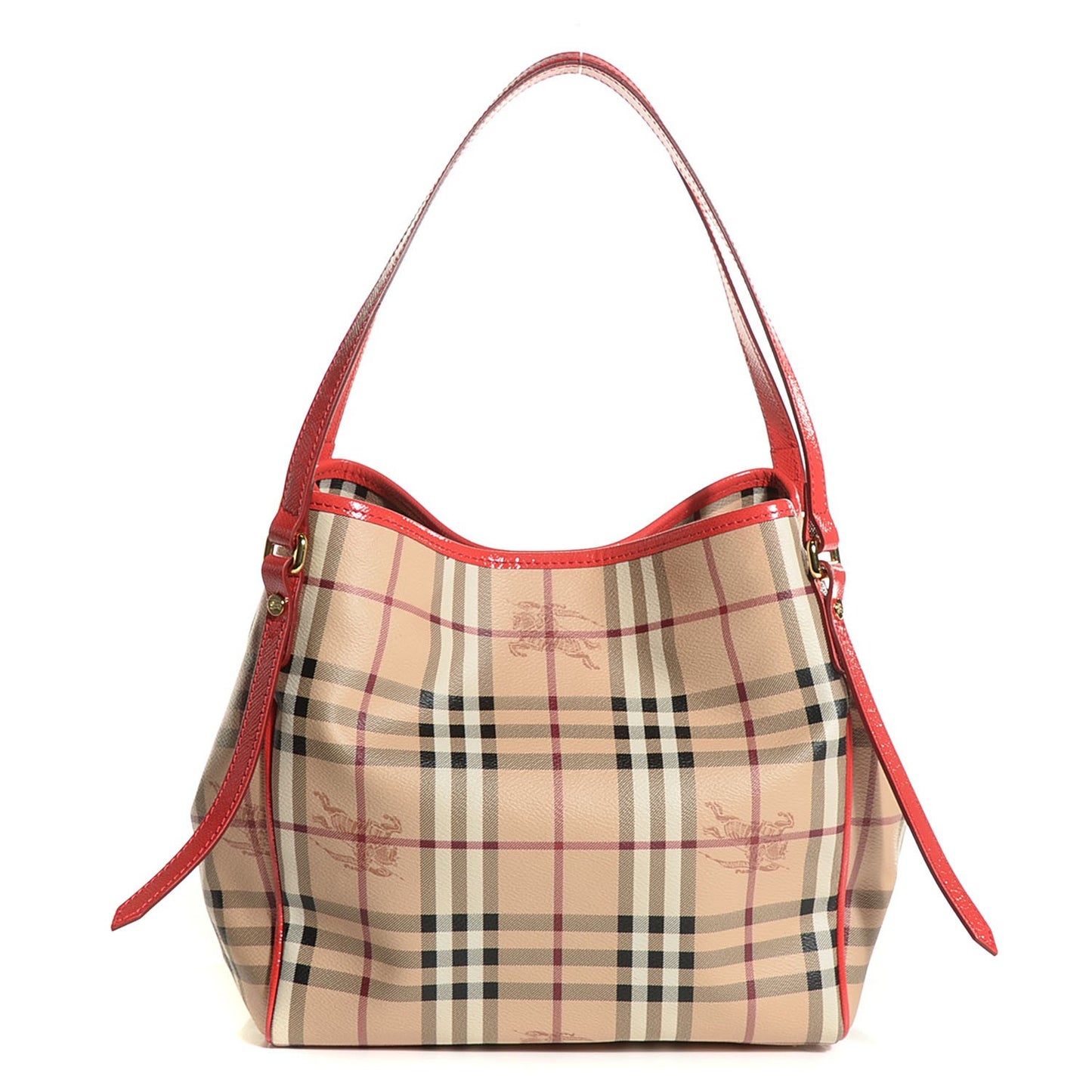 Haymarket Check Small Canterbury Tote Coral Red