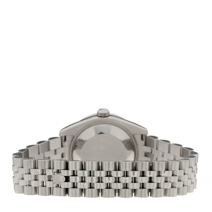 Rolex Stainless Steel 18K White Gold Diamond Bezel Meteorite 31mm Oyster Perpetual Datejust Watch 178384 3 of 5