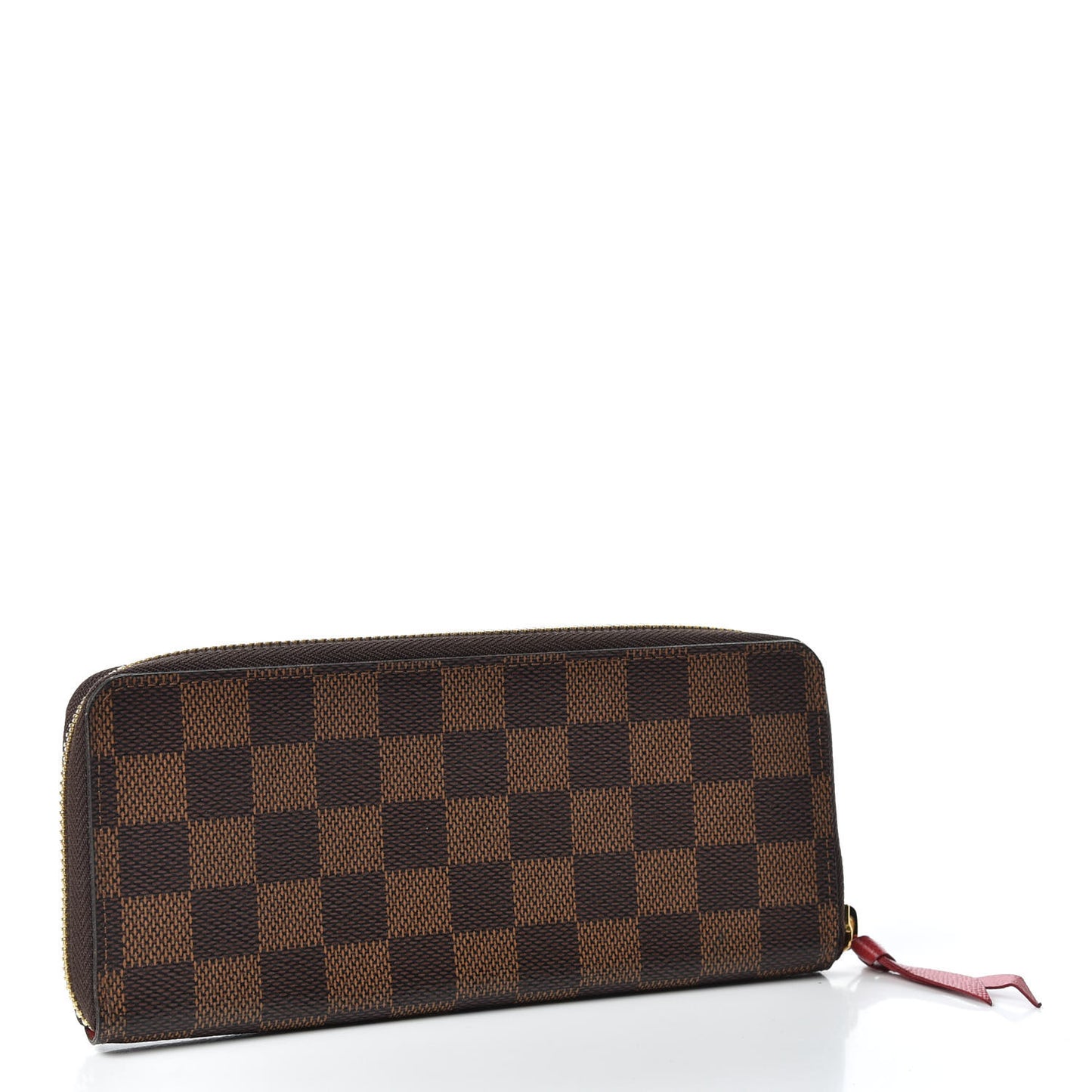 Damier Ebene Clemence Wallet Cherry