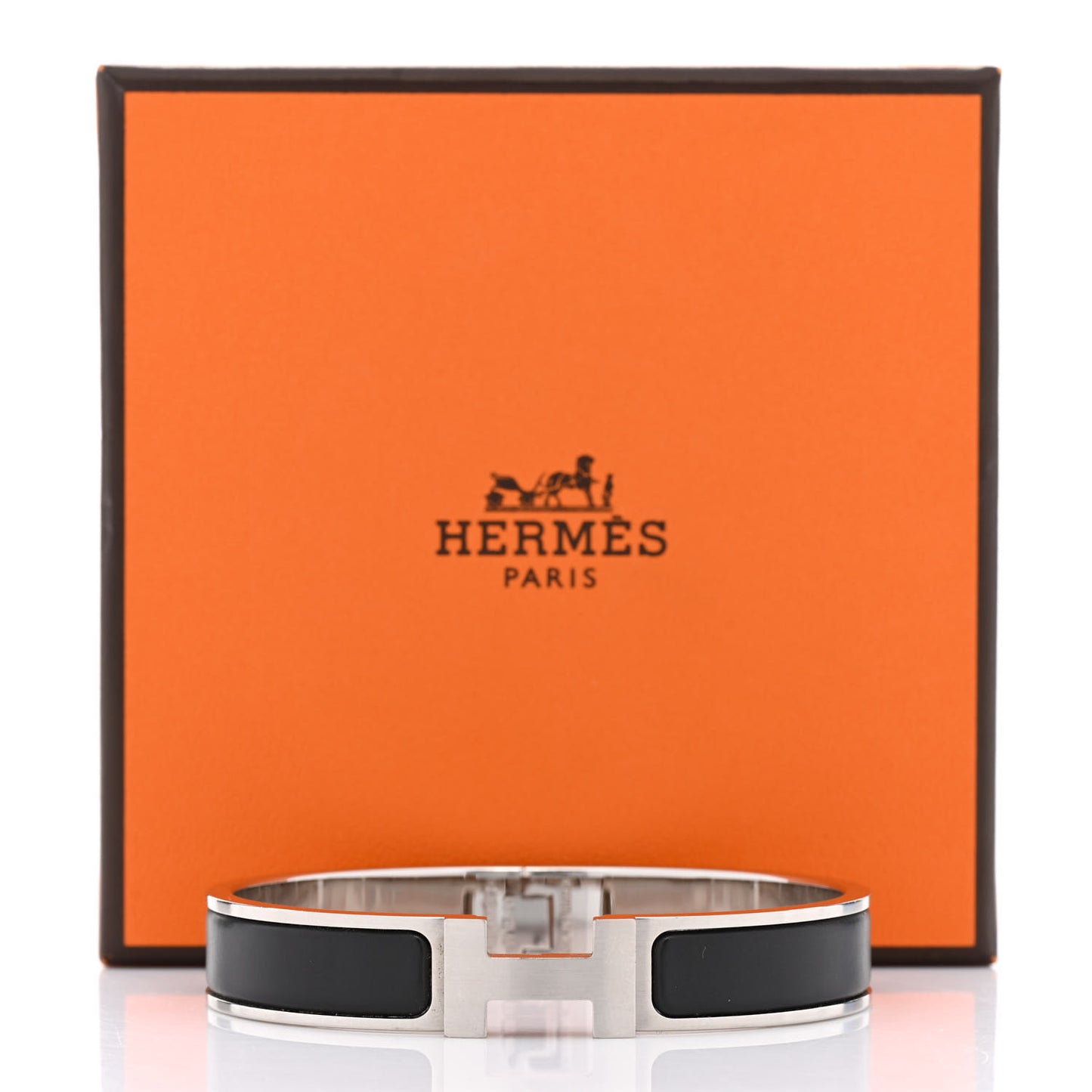 Matte Enamel Narrow Clic Clac HH Bracelet T5 Black