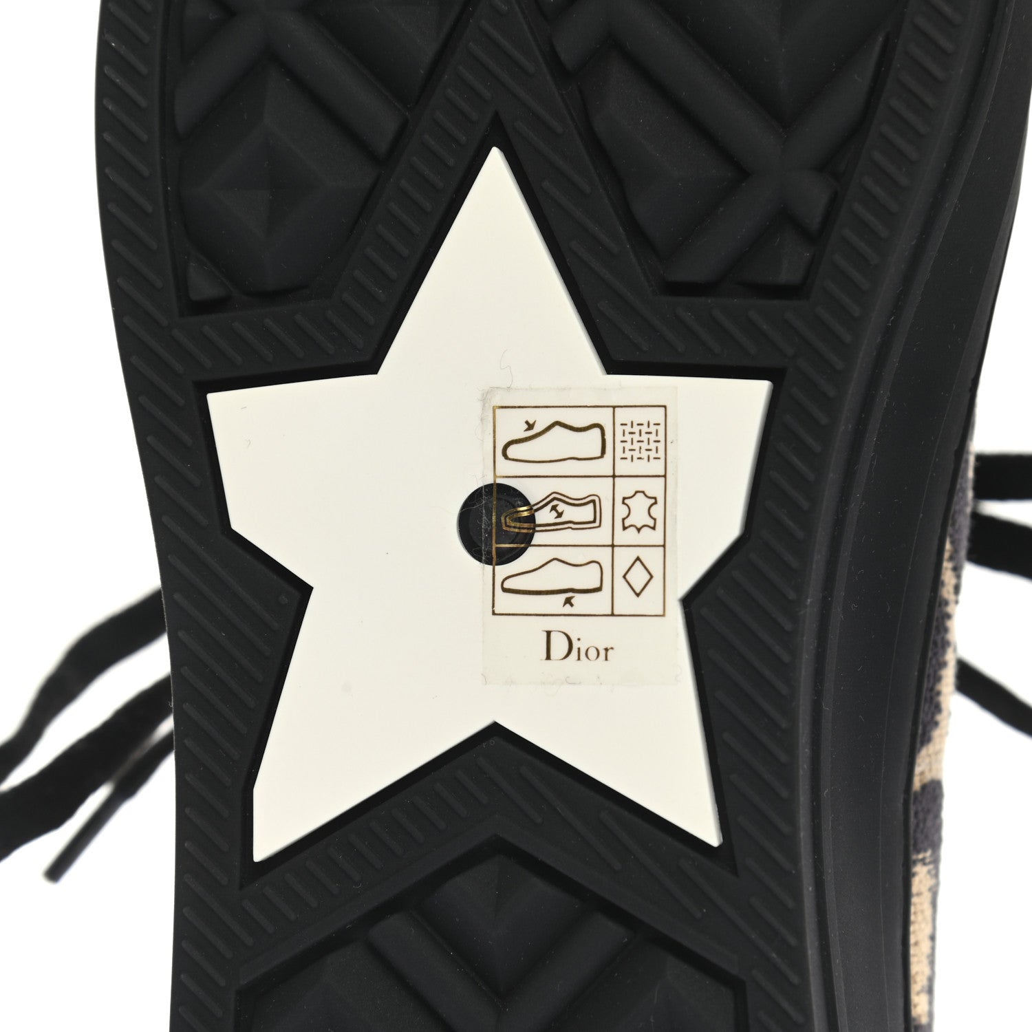 Christian Dior Cotton Mizza Embroidered Walk'N'Dior Low Top Sneakers 37.5 Natural Black 7 of 8