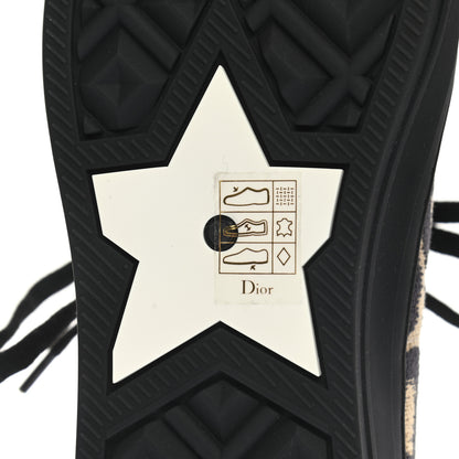 Christian Dior Cotton Mizza Embroidered Walk'N'Dior Low Top Sneakers 37.5 Natural Black 7 of 8