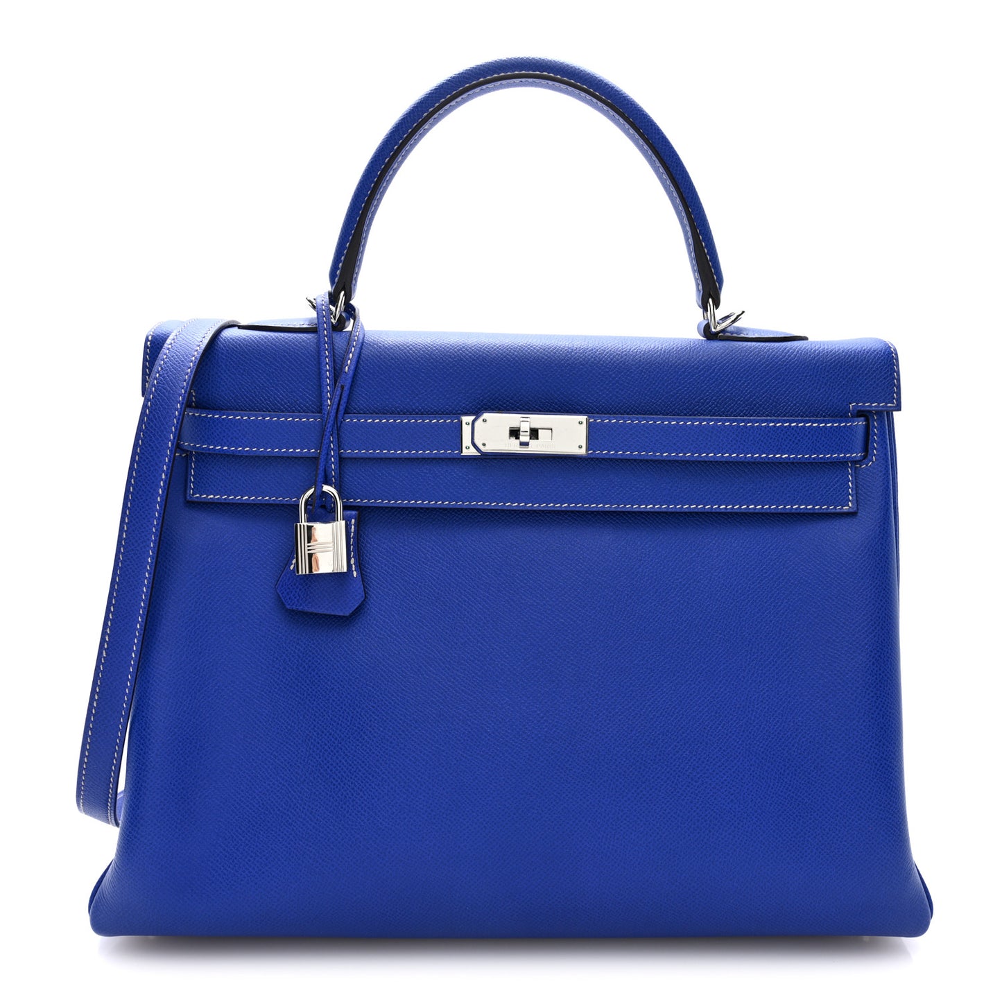 Epsom Kelly Sellier 35 Bleu Electrique