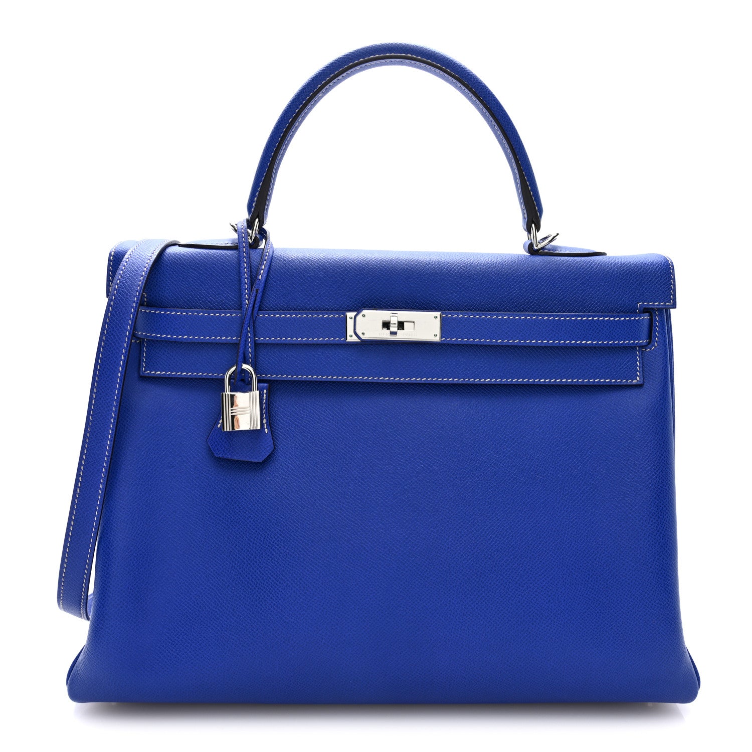 Hermes Epsom Kelly Sellier 35 Bleu Electrique 1 of 10