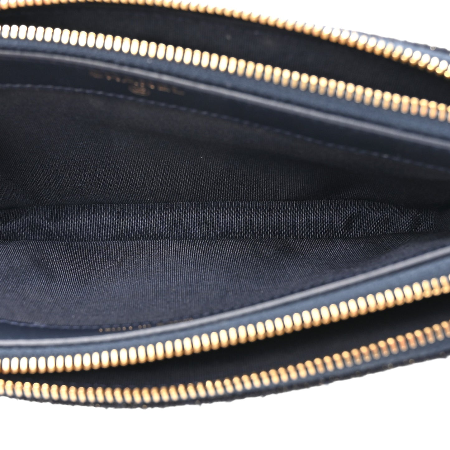 Canvas Small Deauville Clutch With Chain Navy