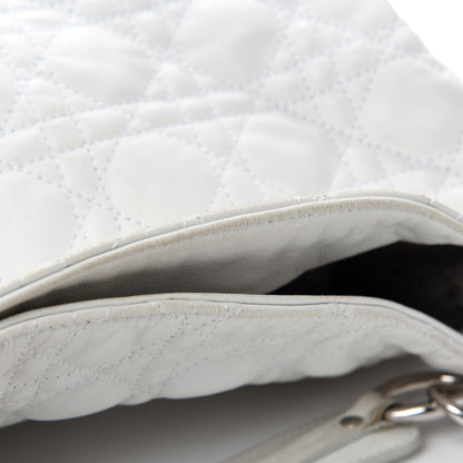 Christian Dior Lambskin Cannage Medium Dior Soft Hobo White 12 of 19
