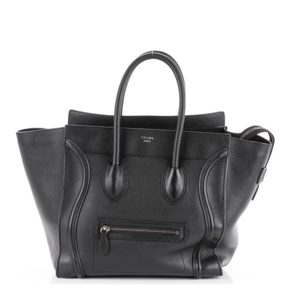 Celine Drummed Calfskin Mini Luggage Black 1 of 6