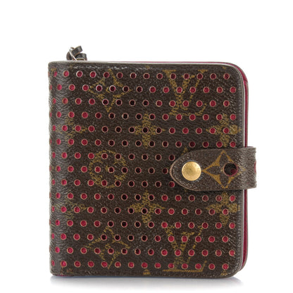 Louis Vuitton Monogram Perforated Compact Zipped Wallet Fuchsia 1 of 8