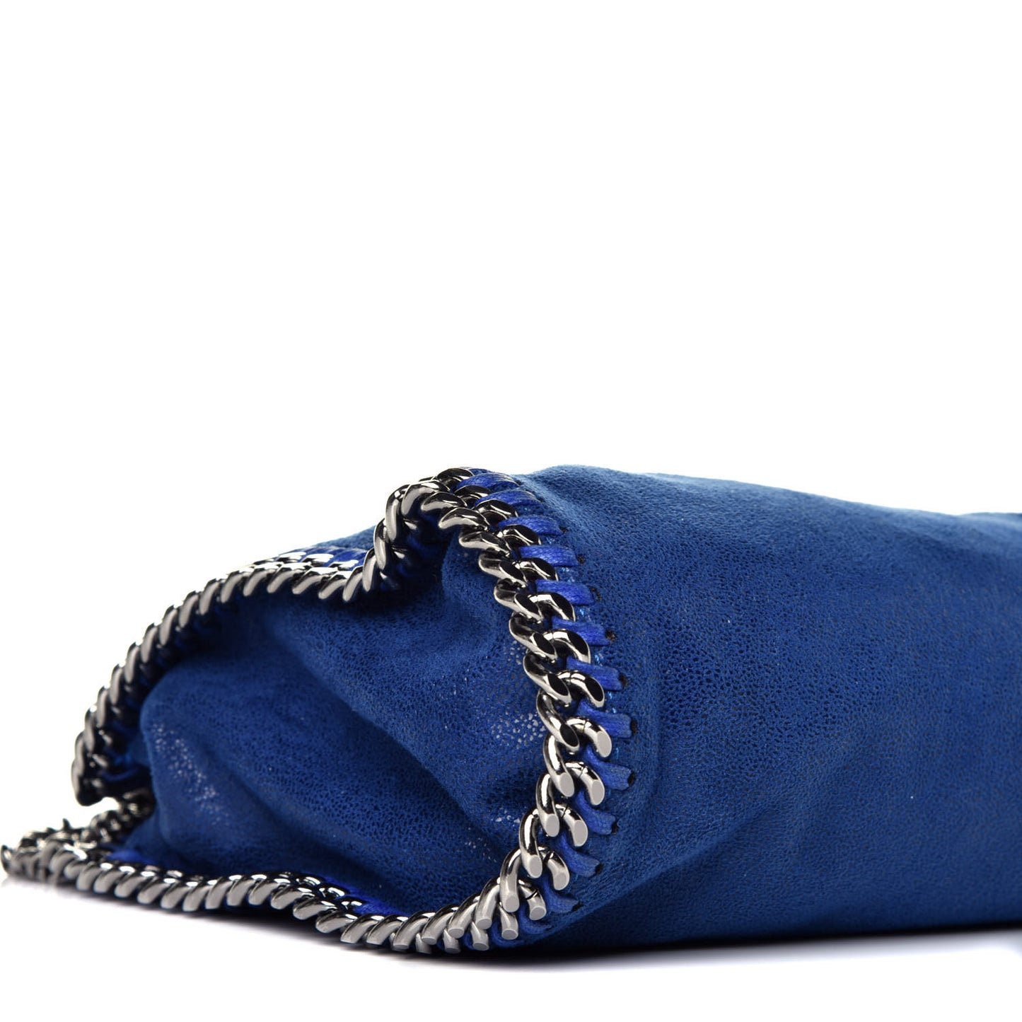 Shaggy Deer Mini Falabella Fold Over Tote Blue