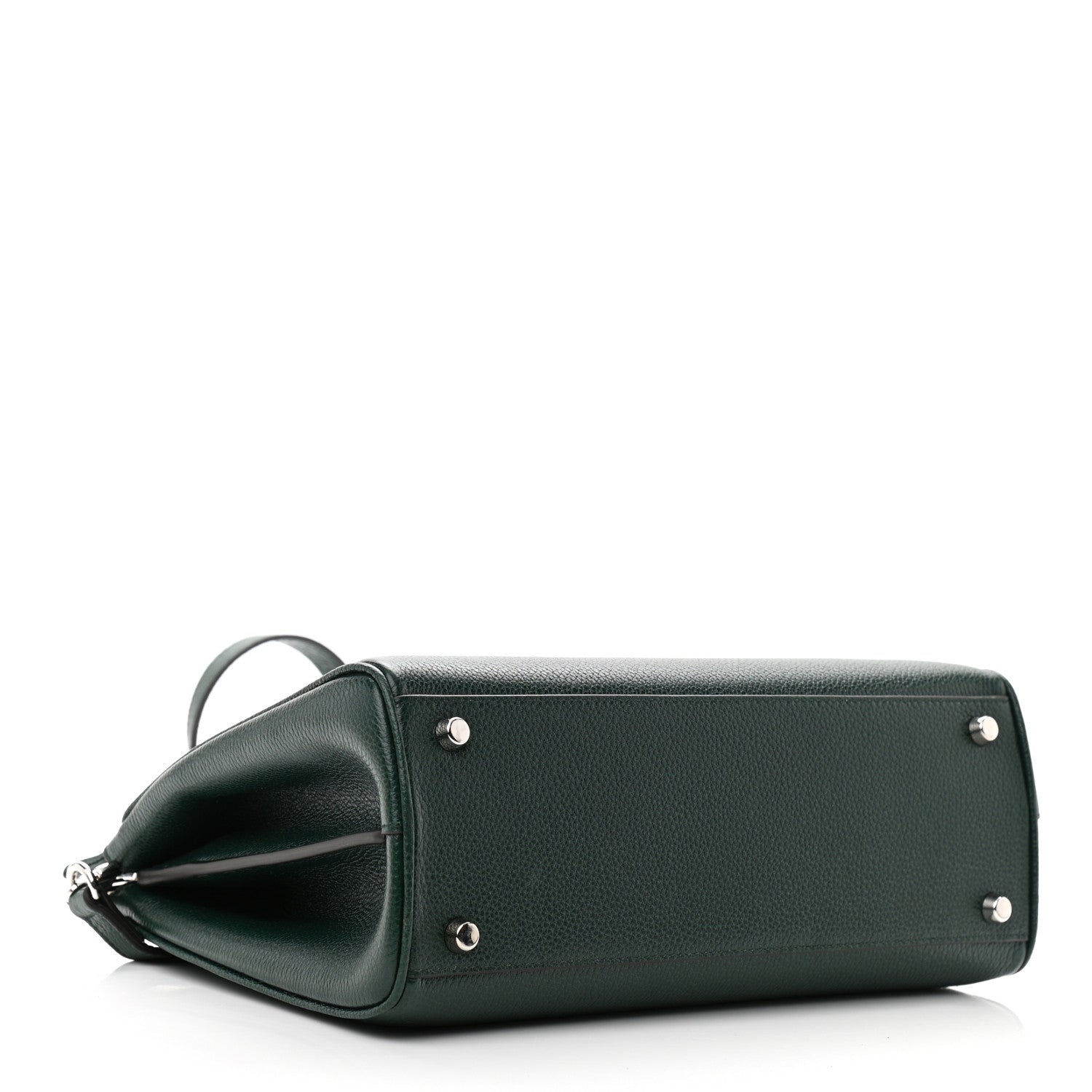 Gucci Grainy Calfskin Small Zumi Top Handle Bag Vintage Green 4 of 13