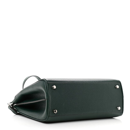 Gucci Grainy Calfskin Small Zumi Top Handle Bag Vintage Green 4 of 13