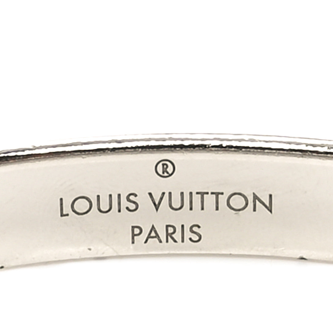 Louis Vuitton Brass Palladium Plated Nanogram Cuff S Silver 4 of 6