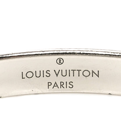 Louis Vuitton Brass Palladium Plated Nanogram Cuff S Silver 4 of 6