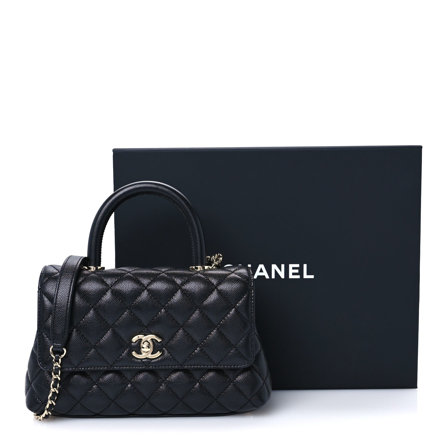 Chanel Caviar Quilted Mini Coco Handle Flap Black 11 of 11