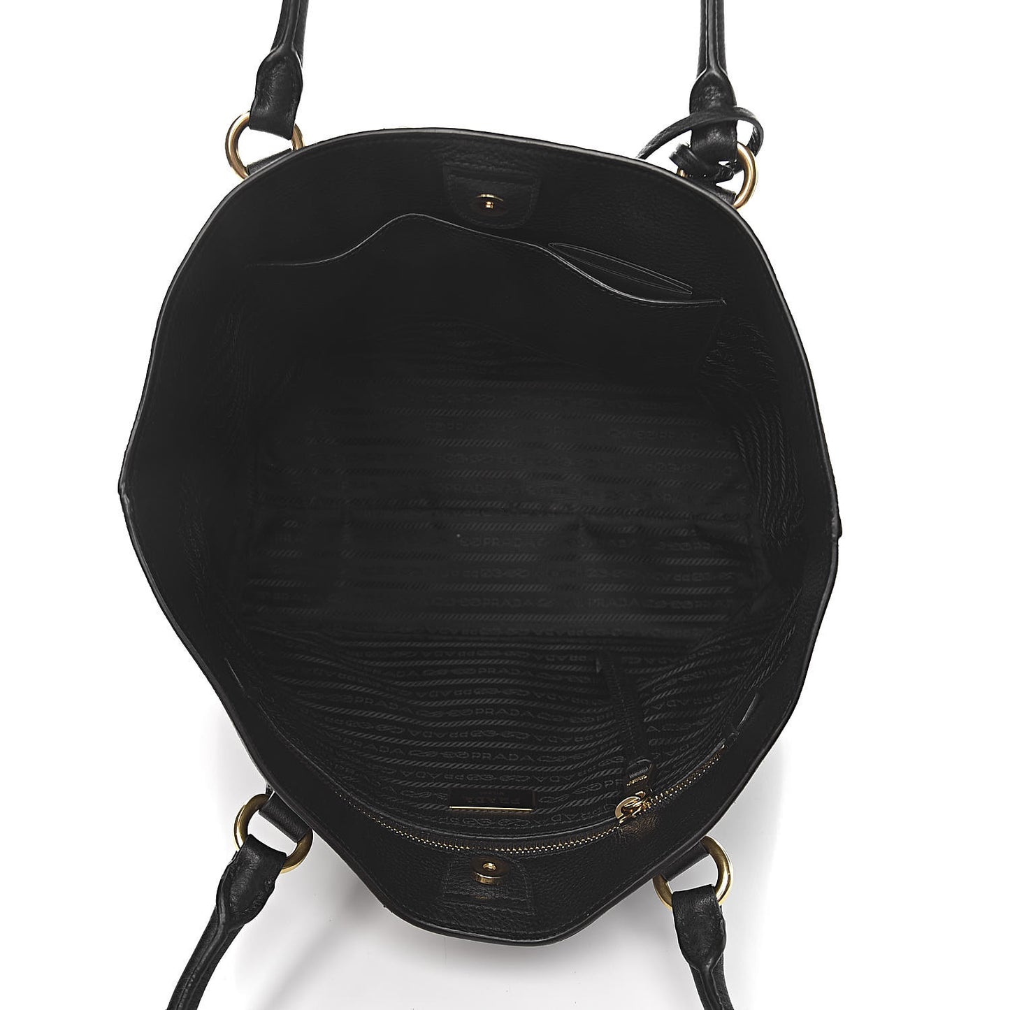 Vitello Daino Shoulder Bag Black